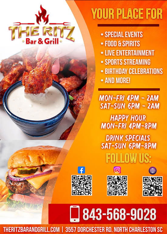 The Ritz Bar and Grill flyer